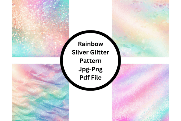 Download Rainbow Silver Glitter Pattern - Silver glitter Collection