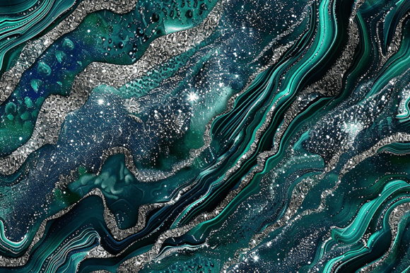 Download Teal Silver Glitter Marble Texture - Silver glitter Collection