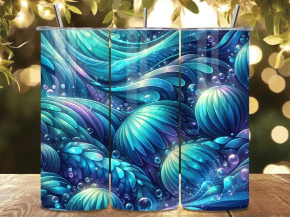 Download Deep Blue Ocean Wave Tumbler Wrap - Tumbler wrap Collection
