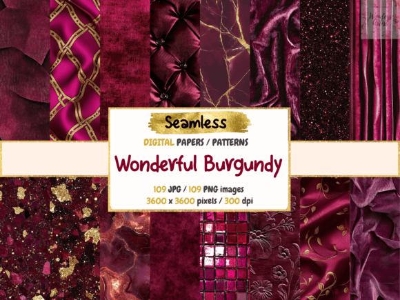 Download Wonderful Burgundy Digital Paper - Premium Resources