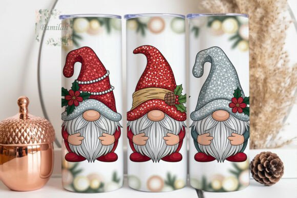 Download Festive Glitter Gnome 20oz Tumbler Wrap - Tumbler wrap Collection