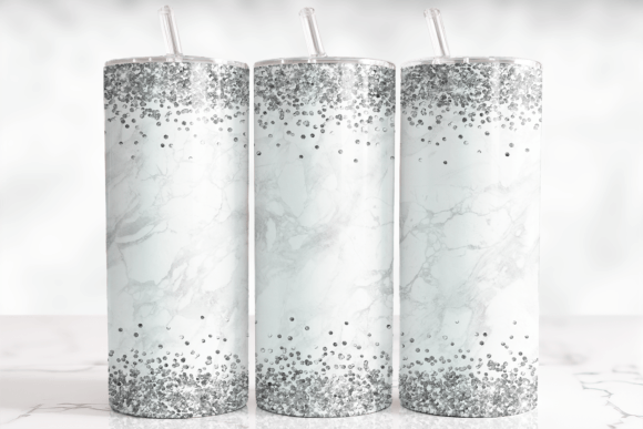 Download Silver Glitter Marble Tumbler Wrap - Silver glitter Collection
