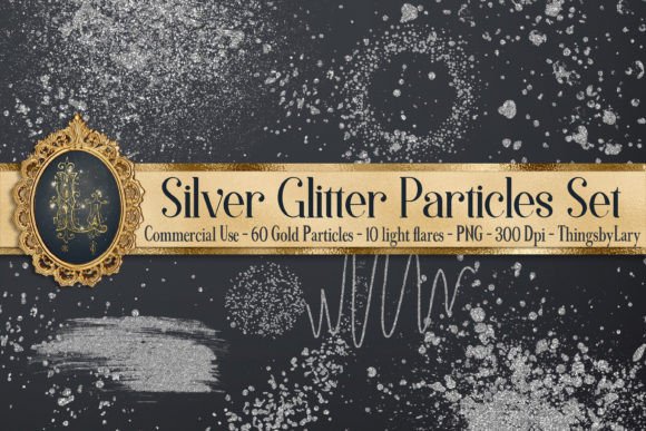Download Silver Glitter Particles PNG Overlay - Silver glitter Collection