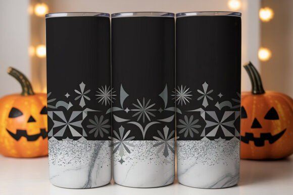 Download Black &amp; Silver Glitter Marble Tumbler - Silver glitter Collection