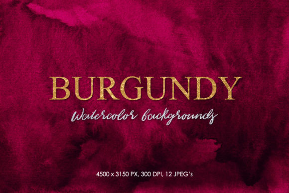 Download Watercolor Burgundy 12 Backgrounds - Premium Resources